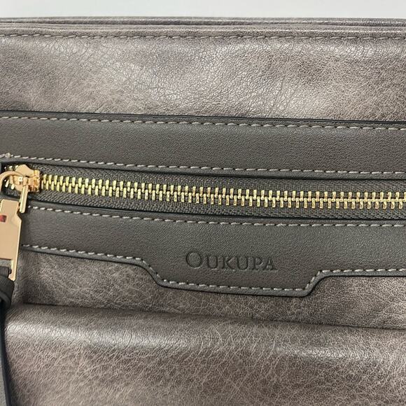 Oukupa gray adjustable strap shoulder/crossbody handbag - Picture 3 of 14